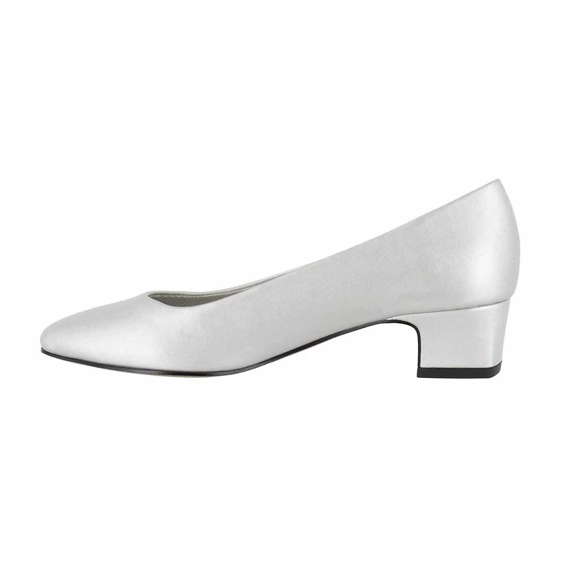 Easy Street Prim Womens Pointed Closed Toe Block Heel Pumps