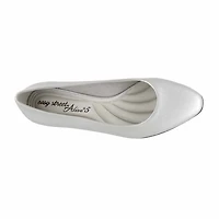 Easy Street Prim Womens Pointed Closed Toe Block Heel Pumps
