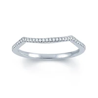 Signature By Modern Bride Womens 1/ CT. T.W. Natural White Diamond 14K Gold Wedding Band