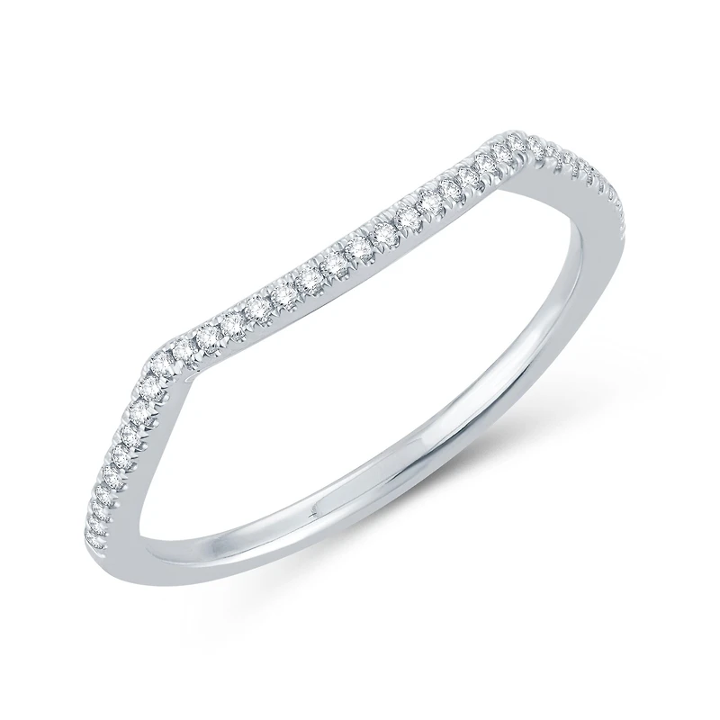 Signature By Modern Bride Womens 1/ CT. T.W. Natural White Diamond 14K Gold Wedding Band