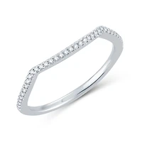 Signature By Modern Bride Womens 1/ CT. T.W. Natural White Diamond 14K Gold Wedding Band