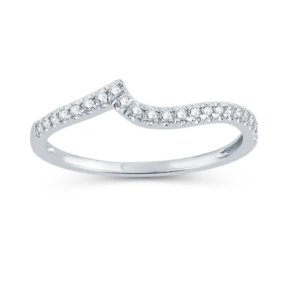 Womens 1/ CT. T.W. Natural White Diamond 14K Gold Wedding Band