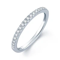 Womens 1/5 CT. Natural White Diamond 14K Gold Wedding Band