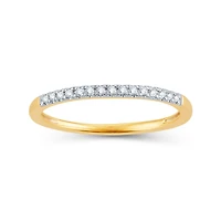 Womens Diamond Accent Natural White 14K Gold Wedding Band
