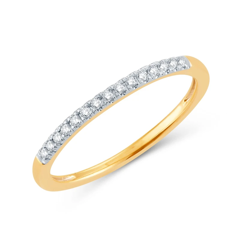 Womens Diamond Accent Natural White 14K Gold Wedding Band