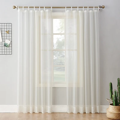 No 918 Emily Tab Top Sheer Single Curtain Panel