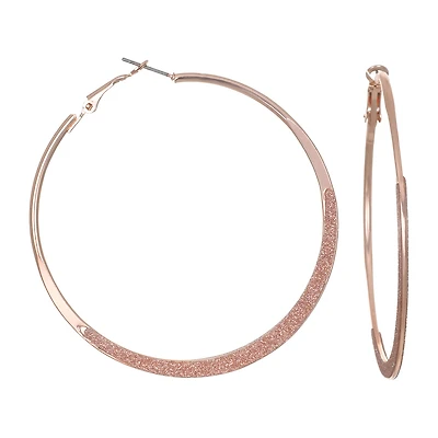 Bijoux Bar Delicates Womens 65mm Round Hoop Earrings