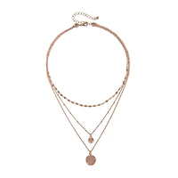 Bijoux Bar Delicates Rose Tone Womens 16 Inch Strand Necklace