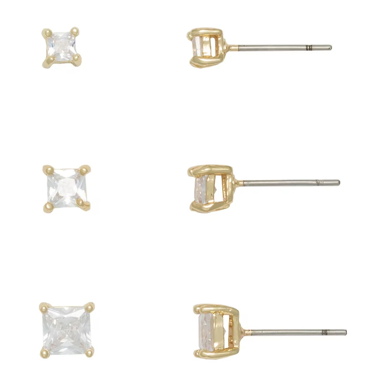 Mixit Womens Hypoallergenic 3 Pair Earring Set