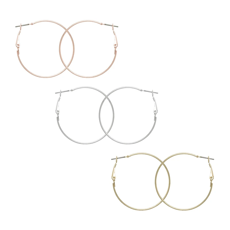 Mixit Womens 3 Pair Earring Set
