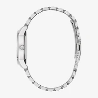 Bulova Classic Womens Crystal Accent Silver Tone Stainless Steel Bracelet Watch 96p226