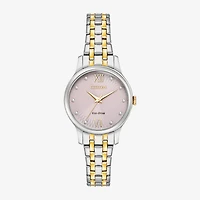 Citizen Classic Womens Two Tone Stainless Steel Bracelet Watch Em0897-51x