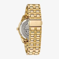 Bulova Classic Mens Automatic Gold Tone Stainless Steel Bracelet Watch 97a132