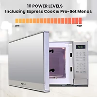 Total Chef Countertop Microwave Oven, 700W, 0.7 Cu Ft, Stainless Steel