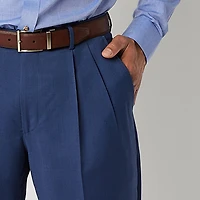 Stafford Coolmax All Season Ecomade Birdseye Signature Mens Stretch Fabric Classic Fit Pleated Front Suit Pant