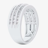 (G-H / Vs1-Vs2) Womens 1 CT. T.W. Lab Grown White Diamond 10K Gold Anniversary Band