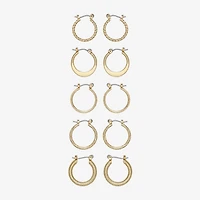 Mixit Womens Stainless Steel Hypoallergenic 5 Pair Earring Set