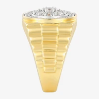 Mens 1 3/4 CT. T.W. Natural White Diamond 14K Gold Over Silver Fashion Ring