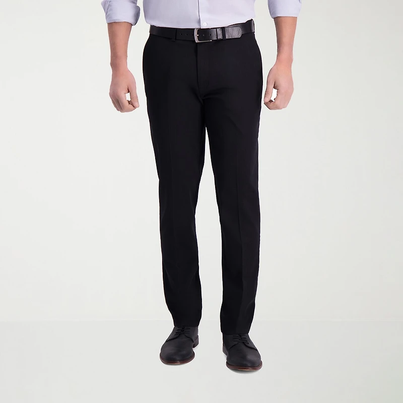 Haggar Iron Free Premium Khaki Mens Comfort Waistband Slim Fit Flat Front Pant