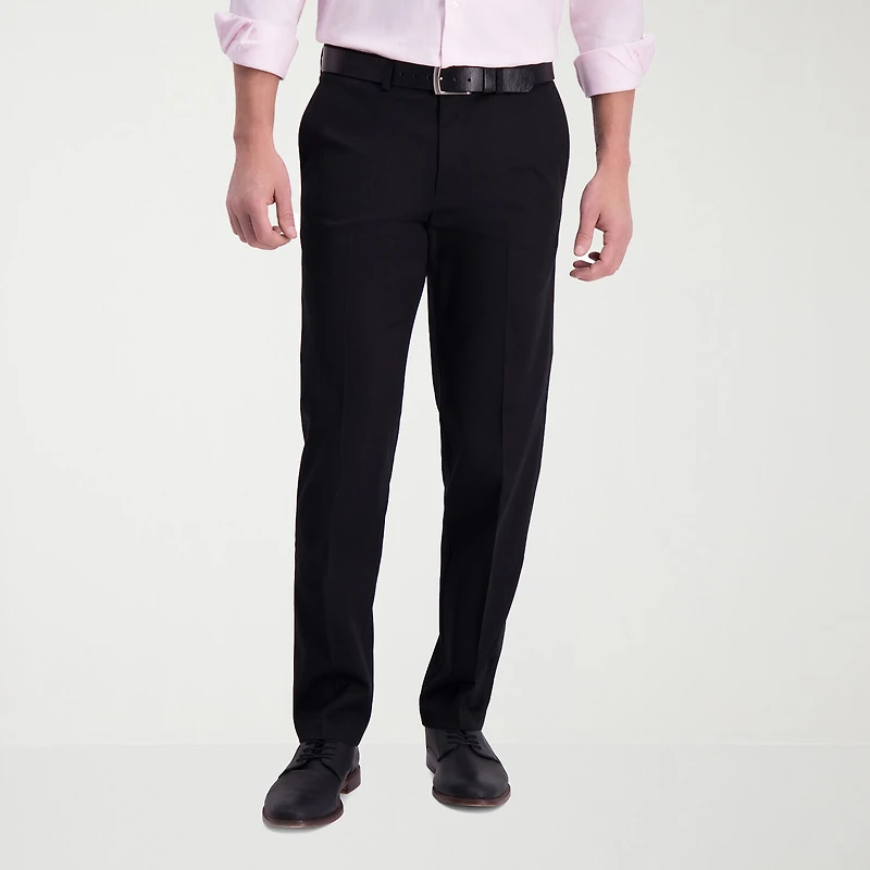 Haggar Iron Free Premium Khaki Mens Comfort Waistband Straight Fit Flat Front Pant