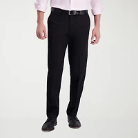 Haggar Iron Free Premium Khaki Mens Comfort Waistband Straight Fit Flat Front Pant