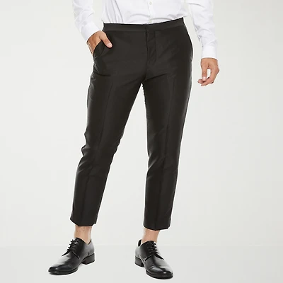 J. Ferrar Crop Ankle Mens Slim Fit Tuxedo Pant