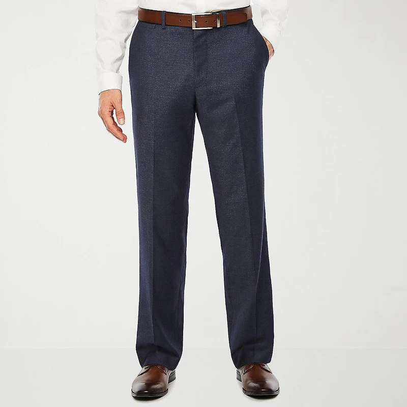 J. Ferrar Mens Geometric Stretch Slim Fit Suit Pant - Slim
