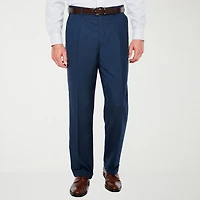 Stafford Sharkskin Stretch Pleated Pants Classic Fit