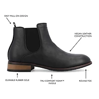 Vance Co Mens Landon Stacked Heel Chelsea Boots