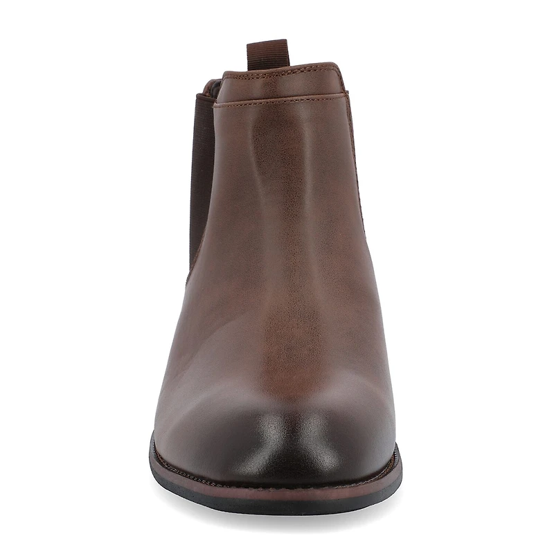 Vance Co Mens Landon Stacked Heel Chelsea Boots