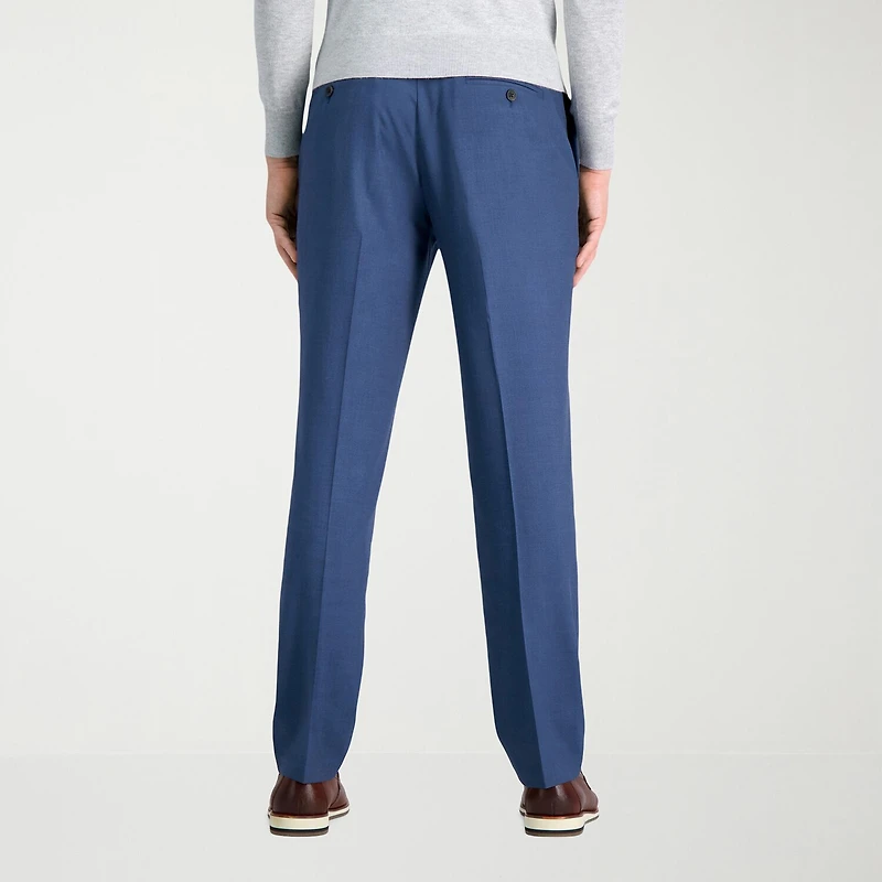 Haggar JMH Mens Comfort Waistband Straight Fit Dress Flat Front Pant