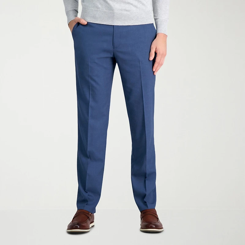 Haggar JMH Mens Comfort Waistband Straight Fit Dress Flat Front Pant