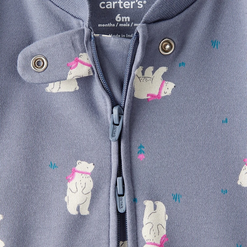 Carter's Polar Bear Baby Girls Sleep and Play