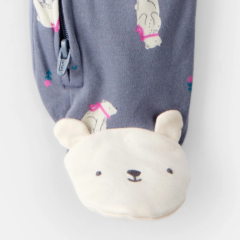 Carter's Polar Bear Baby Girls Sleep and Play
