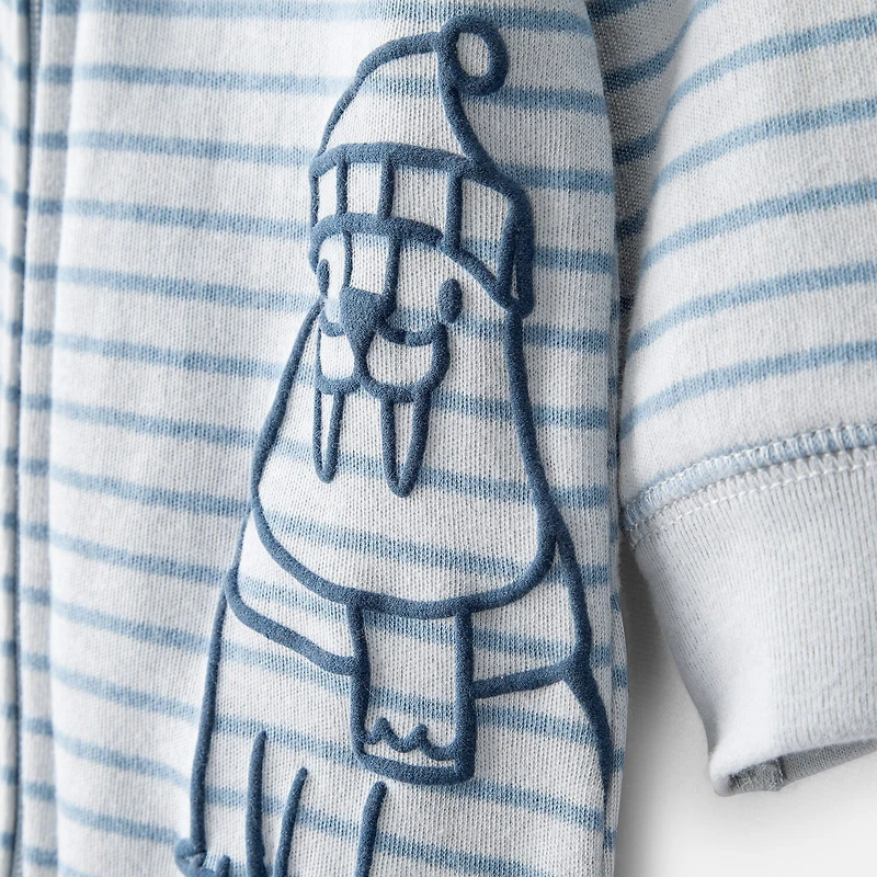 Carter's Otter Print Baby Unisex Striped Sleep and Play