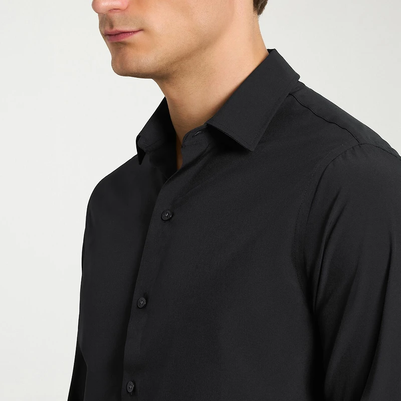 Van Heusen All Way Stretch Performance Mens Long Sleeve Slim Fit Button-Down Shirt