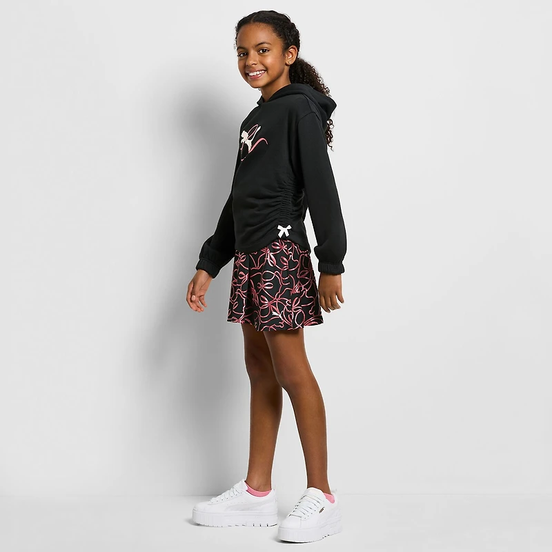 PUMA Big Kid Girls Long Sleeve Fleece Active Hoodie
