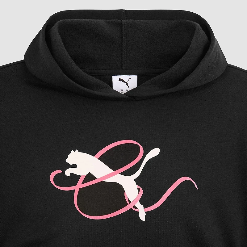 PUMA Big Kid Girls Long Sleeve Fleece Active Hoodie