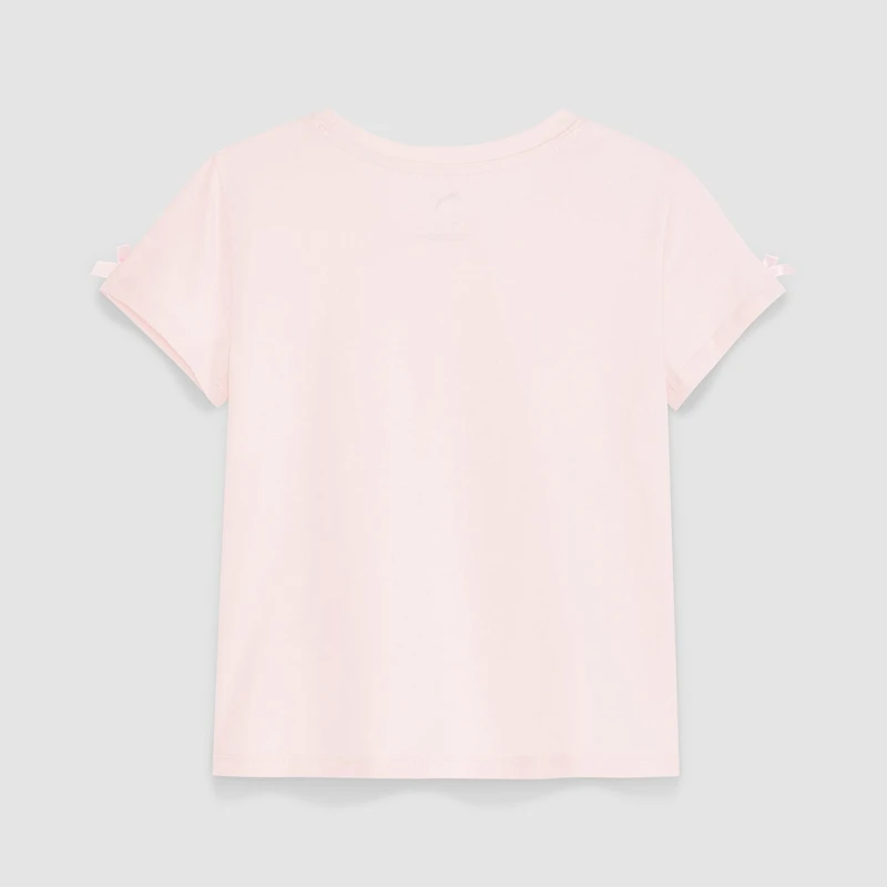PUMA Big Kid Girls Crew Neck Short Sleeve Regular Fit Graphic T-Shirt