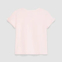PUMA Big Kid Girls Crew Neck Short Sleeve Regular Fit Graphic T-Shirt