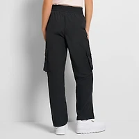 PUMA Big Kid Girls Mid Rise Wide Leg Active Cargo Pant
