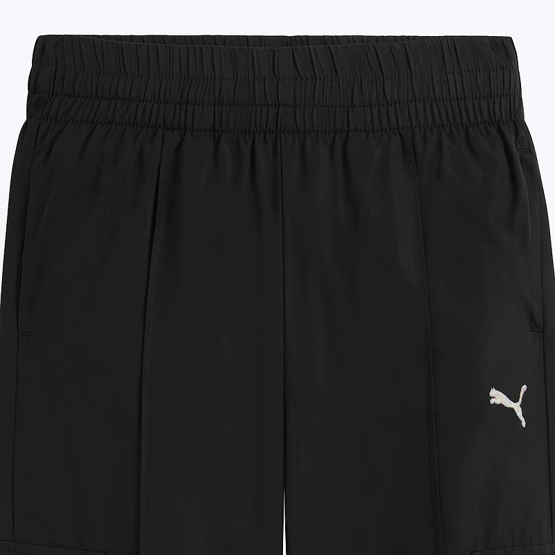 PUMA Big Kid Girls Mid Rise Wide Leg Active Cargo Pant