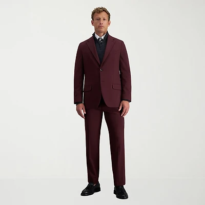 Haggar JMH Tailored Diamond Weave Mens STRETCH FABRIC Modern Fit Flat Front Suit Pant