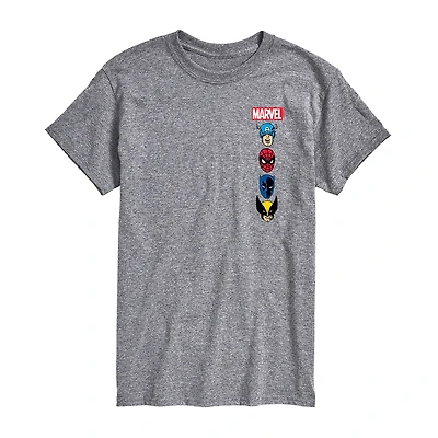 Mens Crew Neck Short Sleeve Regular Fit Black Panther Captain America Marvel Big and Tall Graphic T-Shirt