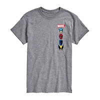 Mens Crew Neck Short Sleeve Regular Fit Black Panther Captain America Marvel Big and Tall Graphic T-Shirt