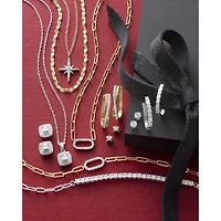 Yes, Please! (G-H / I1-2) North Star Womens Diamond Accent Lab Grown White Diamond 14K Gold Over Silver Star 2-pc. Necklace Set