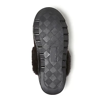Dearfoams Helena Genuine Suede Scuff Womens Memory Foam Slip-On Slippers