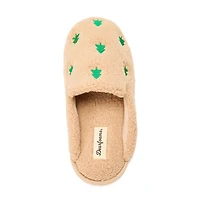 Dearfoams Teddy Heart Scuff Womens Slip-On Slippers