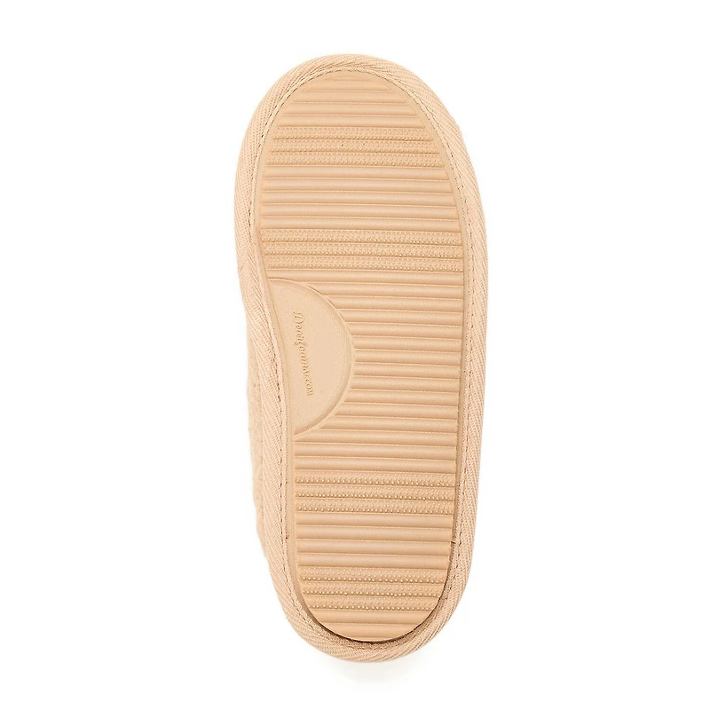 Dearfoams Teddy Heart Scuff Womens Slip-On Slippers