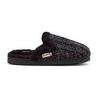 Dearfoams Paris Chenille Shaped Tab Scuff Womens Slip-On Slippers